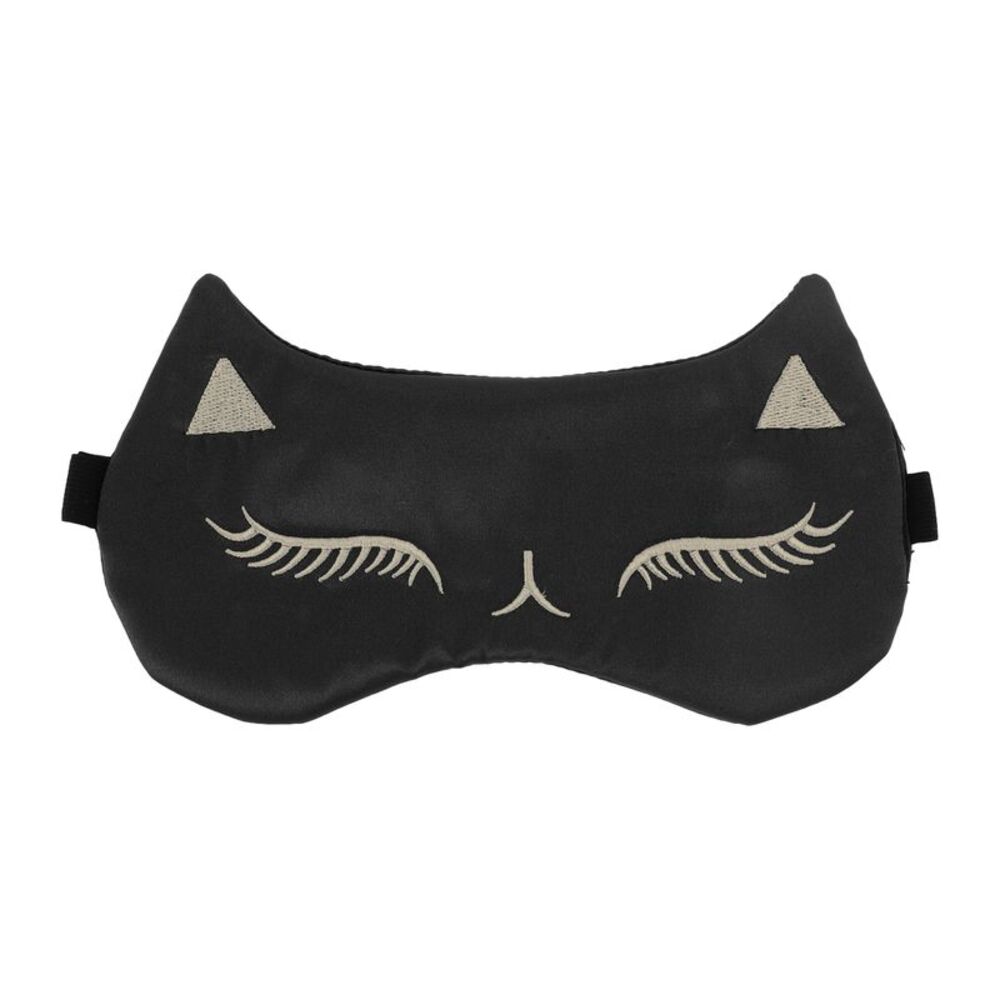 Soft Cartoon Cat Style Sleep Mask for Light for Travel Black
